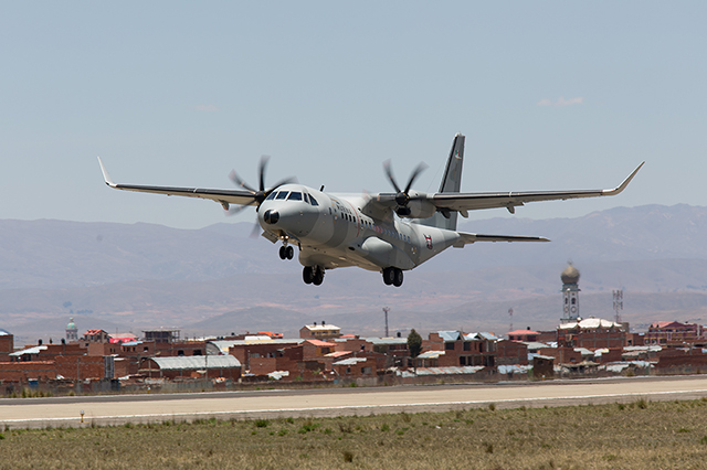 , Airbus C295W demonstrates its capabilities in hot and high conditions in La Paz, Bolivia