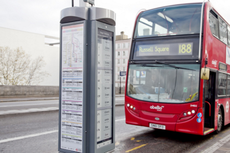 , First Innovative E-paper London Bus Stop Deployed