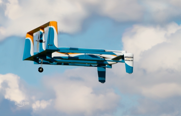 , a future delivery system from Amazon designed to safely get packages to customers in 30 minutes or less using small unmanned aerial vehicles