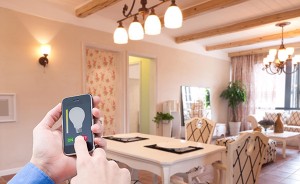 Figure1: A typical intelligent home lighting system using both Wi-Fi and ZigBee technology, retrofittable using wireless technology and controllable via a smartphone or tablet. (Source: ChipSip)