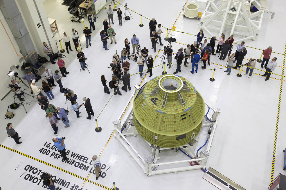 , Orion Crew Module Processing Begins For First Mission Atop Space Launch System