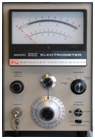 Figure 1. Early instruments with analog interfaces required multiple front panel dials to configure measurements and results had to be transcribed manually.
