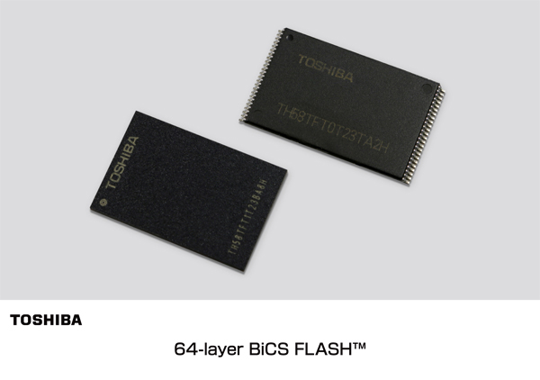 , Toshiba Starts World’s First Sample Shipment of 64-Layer 3D Flash Memory