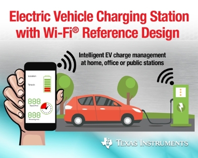 , TI reference design adds Wi-Fi capability to electric vehicle charging stations