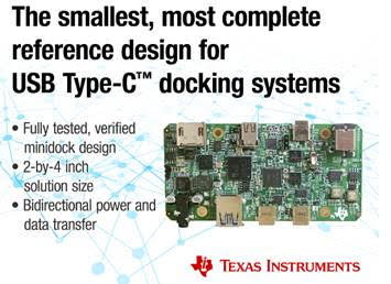 TI’s new USB Type-C™ docking system design can cut solution size in half