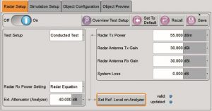 Fig. 4: Required parameters for configuring conducted tests.