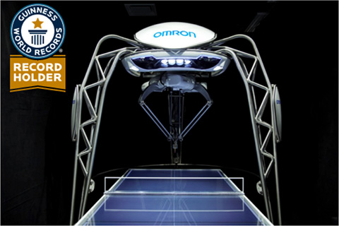 , Omron’s table tennis robot FORPHEUS certified by Guinness World Records® as the world’s “first robot table tennis tutor”