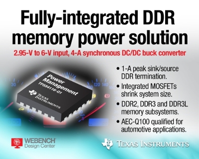 Introducing industry's first fully integrated DDR memory power solution