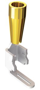 FIGURE 1: Multi-finger, heat-treated BeCu contact for high cycle applications