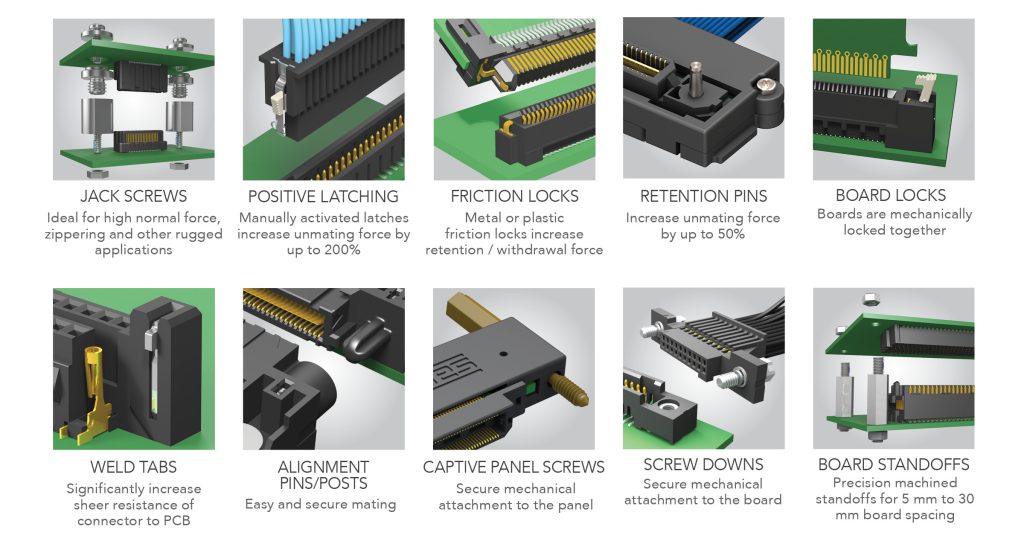 FIGURE 3:  Rugged features on insulators which increase the ruggedness of the connector