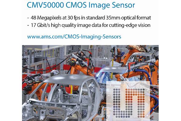 , Industry’s first global shutter 48Mpixel CMOS image sensor from CMOSIS supports 8k image resolution at 30 frames/s