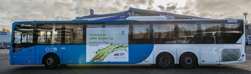 , Great results from testing UPM’s wood-based diesel in buses