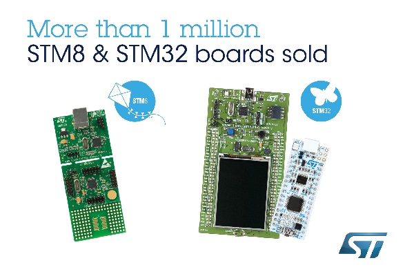 , STM32 and STM8 Microcontrollers from STMicroelectronics Drive the Smart Revolution, with Over One Million Developer Kits Delivered