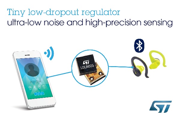 , Tiny LDOs from STMicroelectronics Deliver Class-Leading Quiet Power for Precision Sensing