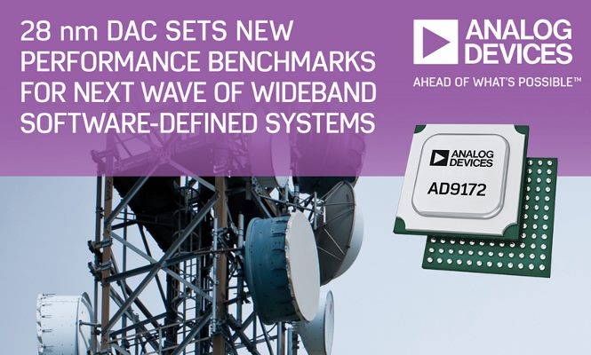, Analog Devices’ 28-Nanometer D/A Converter Sets New Performance Benchmarks for Next Wave Wideband Software Defined Systems