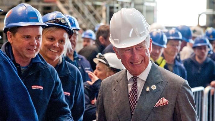 , Prince of Wales given Royal welcome by BAE Systems