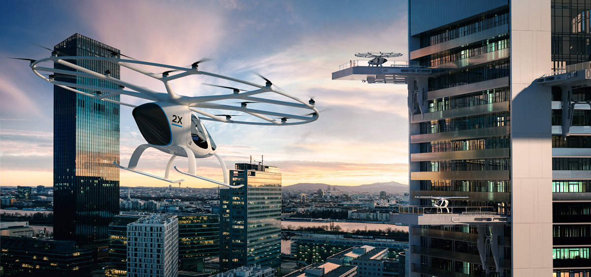 , First ever public demonstration of an autonomous urban air taxi in a mega city by volocopter
