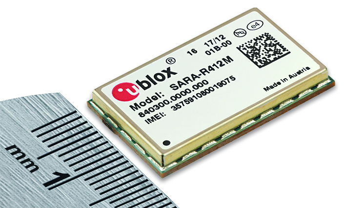 , u-blox introduces world’s smallest LTE Cat M1 and NB-IoT multimode module with quad band 2G fallback