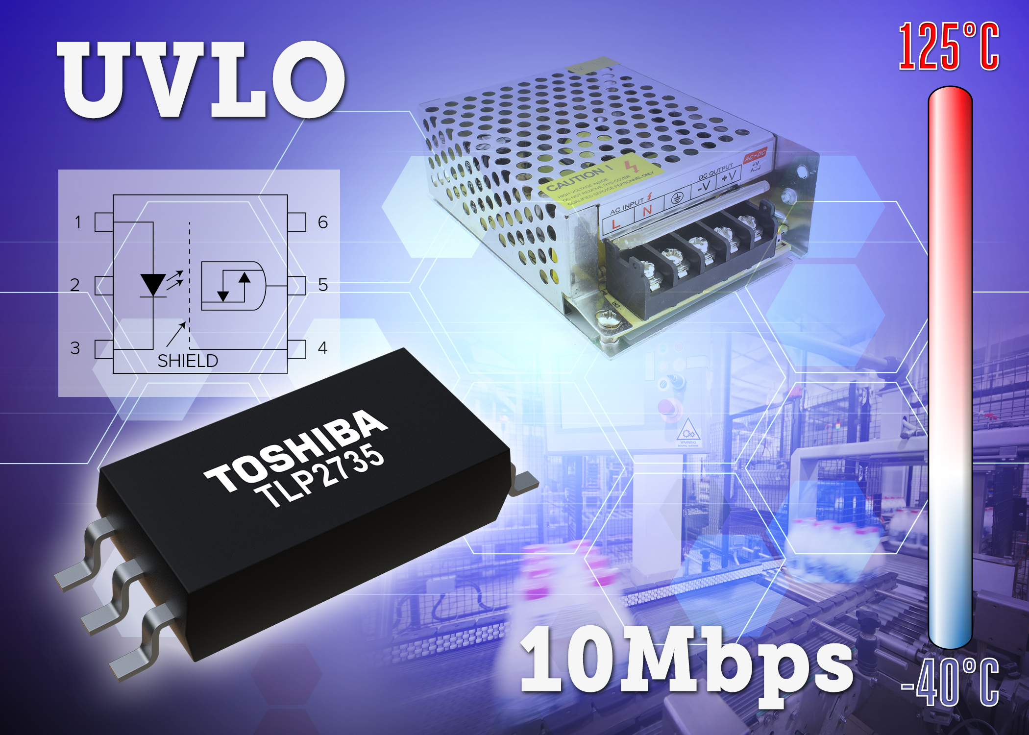 , Toshiba Launches Photocoupler with UVLO Function for Digitally Controlled Switching Power Supplies and IPM Drives