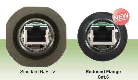 , AMPHENOL SOCAPEX EXPANDS ITS RJ FIELD & USB FIELD RANGE OF RUGGED CONNECTORS WITH TWO NEW “REDUCED FLANGE” VERSIONS: RJF TV6 & USB3F TV FOR REDUCED SPACE APPLICATIONS
