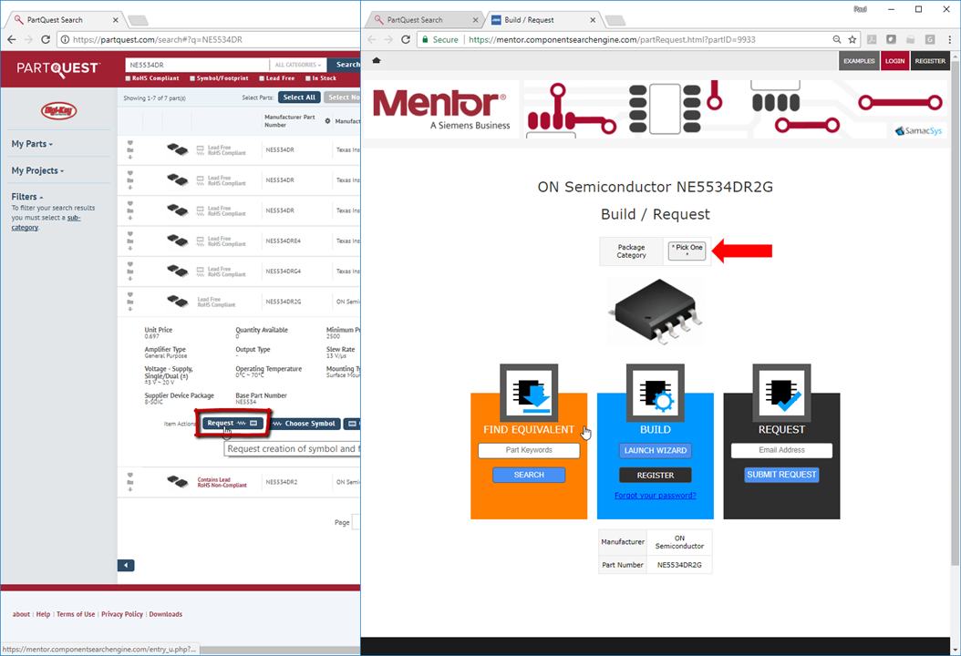 , Mentor Graphics Partners with SamacSys to Provide Schematic Symbols, PCB Footprints and 3D Models for PartQuest
