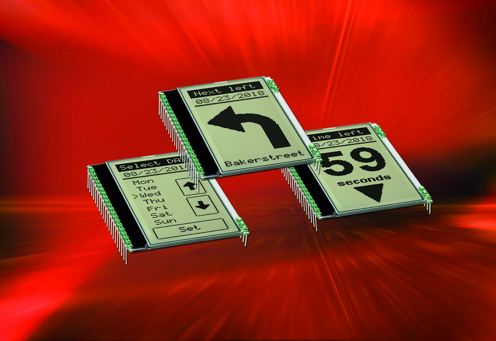 , Display for vertical installation