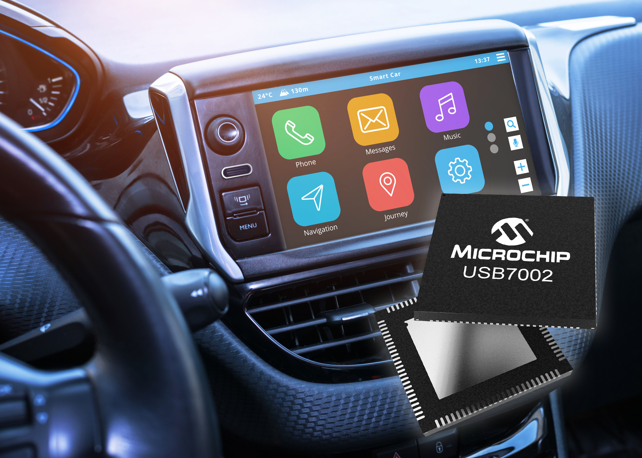 , Industry’s first automotive USB 3.1 SmartHub with Type-C™ support enables 10x faster data rates in infotainment systems