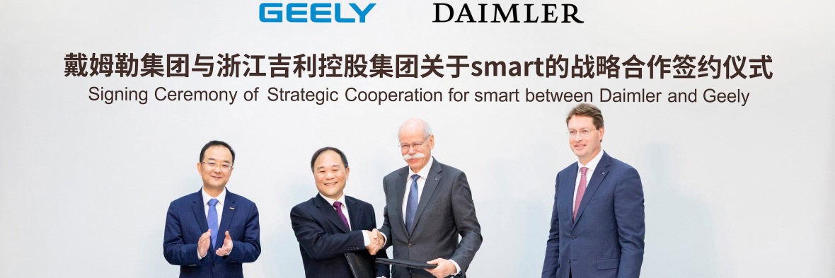 , Daimler and Geely Holding form global joint venture to develop smart
