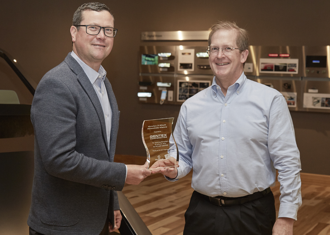 , Gentex purchases Microchip’s 25 billionth MCU, advancing its HomeLink Interface