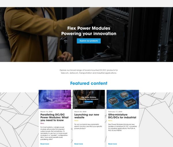 , Flex Power Modules launches new website