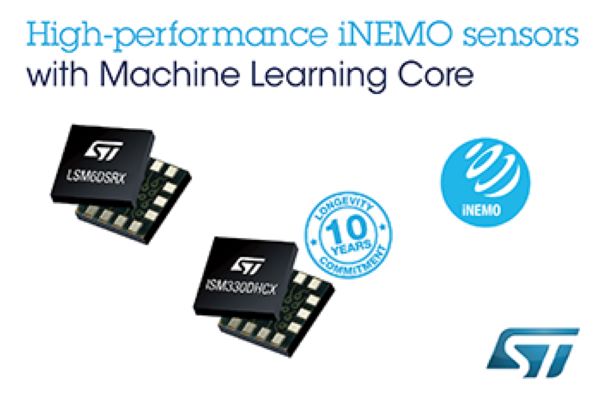 , High-Grade iNEMO Sensors from STMicroelectronics Deliver Machine-Learning Core Efficiencies for Industrial and Consumer Applications