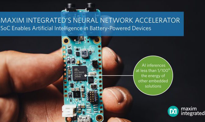 , Maxim Integrated’s Neural Network Accelerator Chip Enables IoT Artificial Intelligence in Battery-Powered Devices