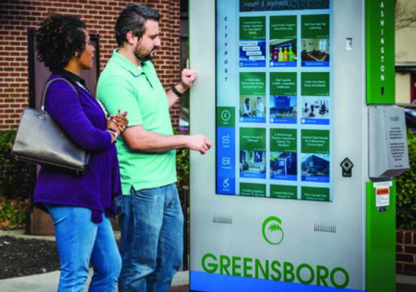 , Interactive CityPost™ kiosks rely upon Zytronic’s touch technology to enhance the visitor experience in downtown Greensboro