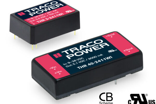 , THR Series- Reinforced isolated DC/DC converters with 3000 VAC isolation voltage