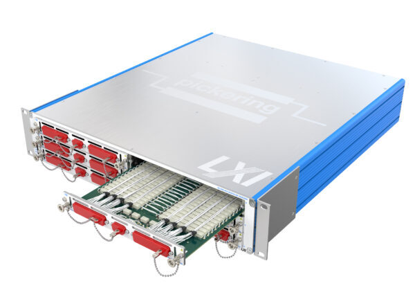 , New high voltage scalable LXI matrix module from Pickering Interfaces provides flexibility up to 300×4 connections and excellent switching performance