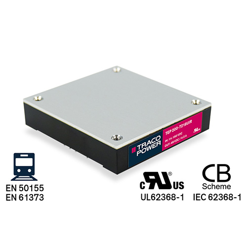 , TEP 150UIR & TEP 200UIR Series New 150W & 200W 12:1 ultra-wide input voltage range DC/DC converters