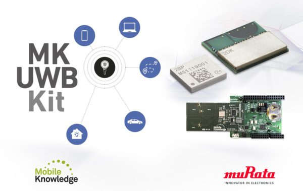 Murata and MobileKnowledge partnership brings accurate UWB position detection modules to the most complete and powerful UWB development kits