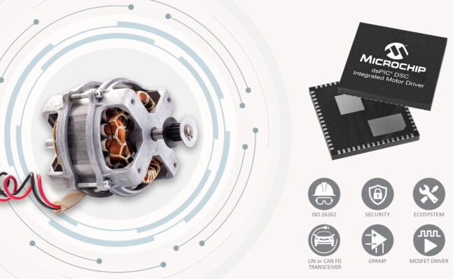 , Microchip Launches New dsPIC® DSC-Based Integrated Motor Drivers that Bring Controllers, Gate Drivers and Communications to a Single Device