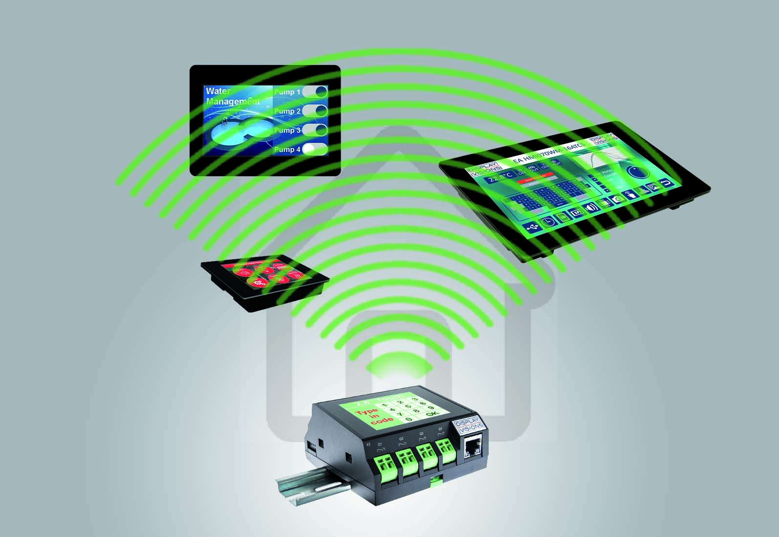 Top hat rail PLC with touch display and local remote access | New ...