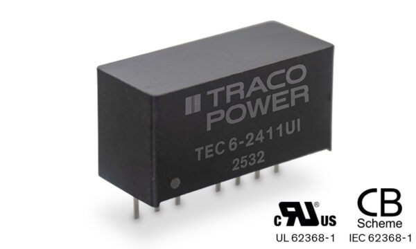 , TEC 6UI series Compact 6 watt DC/DC converters with an ultra wide 8:1 input range